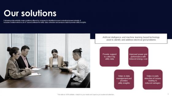 Our Solutions Smart Grid Analytics Investor Fund Raising Brochure PDF
