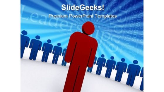 Out Standing Leader Leadership PowerPoint Themes And PowerPoint Slides 0511