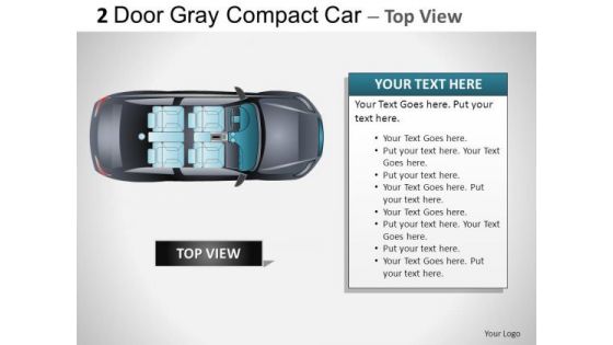 Outdoors 2 Door Gray Car Top PowerPoint Slides And Ppt Diagram Templates