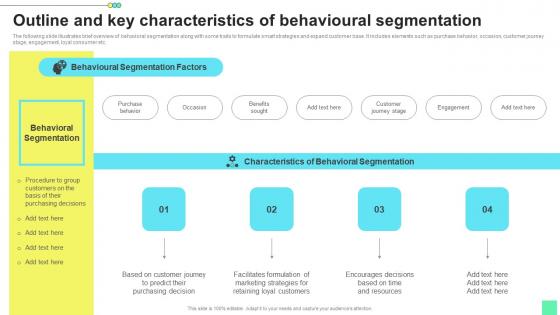 Outline And Key Characteristics Introduction To Niche Marketing Audience Segmentation Designs Pdf