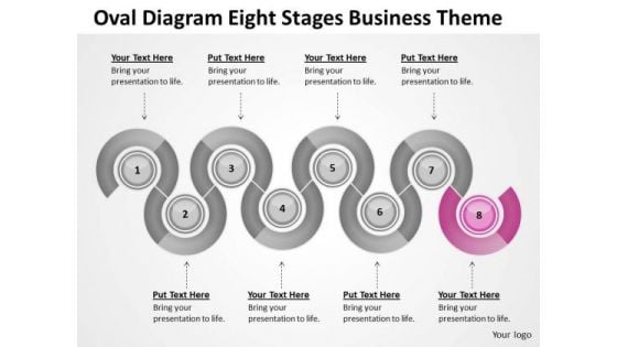 Oval Diagram Eight Stages Business Theme Ppt Plan Forms PowerPoint Slides