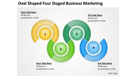 Oval Shaped Four Staged Business Marketing Ppt Plan PowerPoint Templates