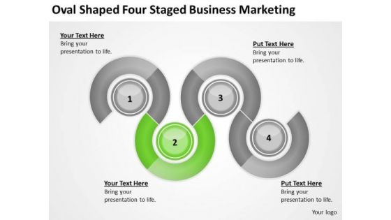 Oval Shaped Four Staged Business Marketing Ppt Sample Of Plan PowerPoint Templates