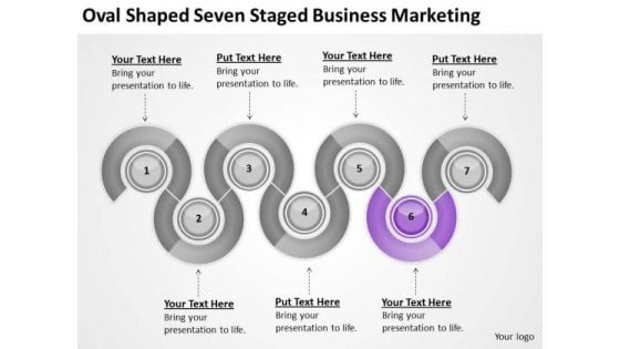 Oval Shaped Seven Staged Business Marketing Ppt How To Present Plan PowerPoint Slides