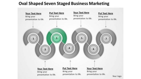 Oval Shaped Seven Staged Business Marketing Ppt Small Plan PowerPoint Slides