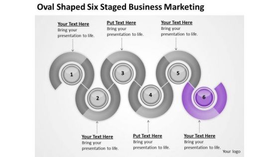 Oval Shaped Six Staged Business Marketing Ppt Plan Outline Sample PowerPoint Slides