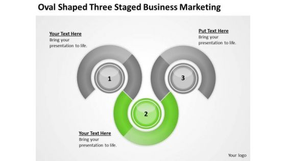 Oval Shaped Three Staged Business Marketing Ppt Cost Of Plan PowerPoint Templates