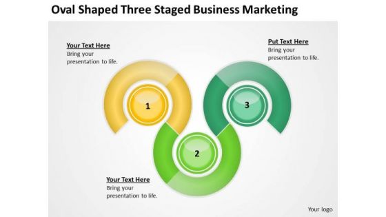 Oval Shaped Three Staged Business Marketing Ppt Plan Wizard PowerPoint Slides