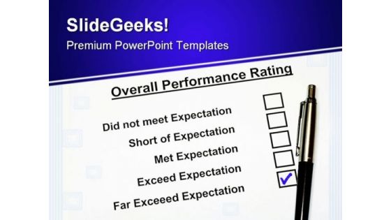 Overall Performance Rating Business PowerPoint Templates And PowerPoint Backgrounds 0511