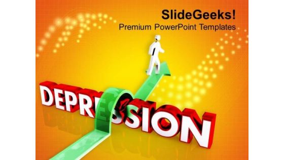 Overcoming Depression And Riding PowerPoint Templates Ppt Backgrounds For Slides 0413