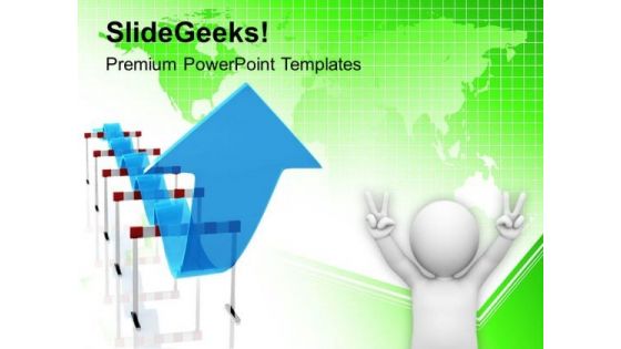 Overcoming Hurdles And Finally Achieve Success PowerPoint Templates Ppt Backgrounds For Slides 0413 Overcoming Hurdles And Finally Achieve Success PowerPoint Templates Ppt Backgrounds For Slides 0413
