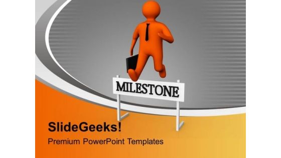 Overcoming Hurdles For Success Business Concept PowerPoint Templates Ppt Backgrounds For Slides 0613