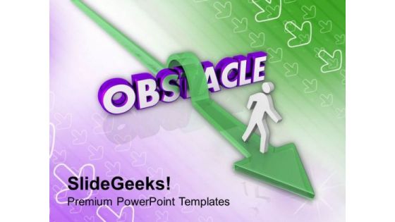 Overcoming Obstacle To Achieve Goal PowerPoint Templates Ppt Backgrounds For Slides 0413