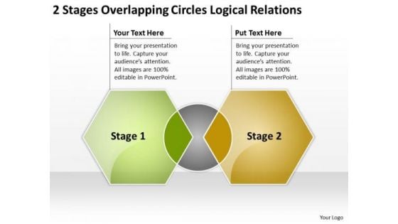 Overlapping Circles Logical Relations Business Plan Software Download PowerPoint Slides