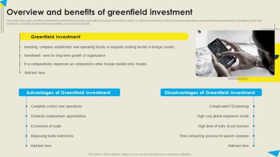 Overview And Benefits Of Greenfield Investment Strategic Diversification Plan Designs PDF
