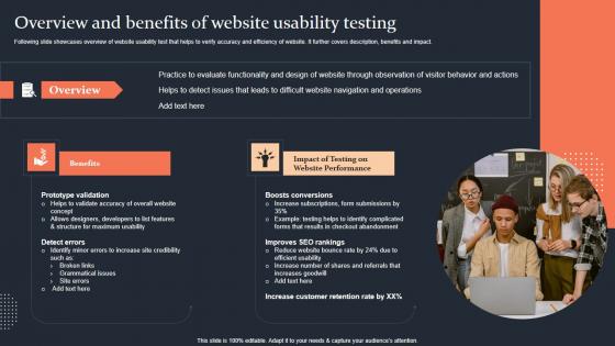 Overview And Benefits Of Website Usability Testing Step By Step Guide Structure PDF