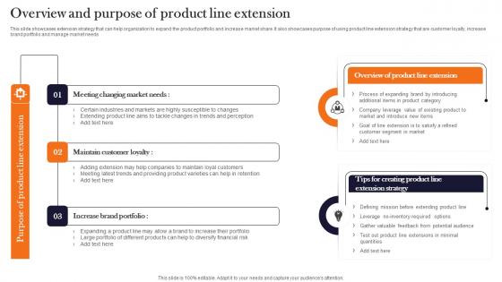 Overview And Purpose Of Product Line Extension Product Advertising And Positioning Brochure Pdf