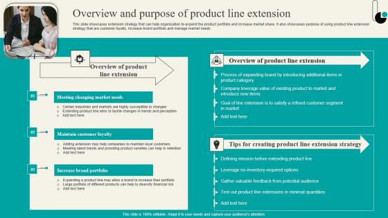 Overview And Purpose Of Product Line Extension Strategic Marketing Plan Structure PDF