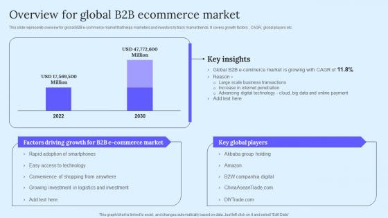 Overview For Global B2B Ecommerce B2B Marketing Techniques To Attract Potential Brochure Pdf