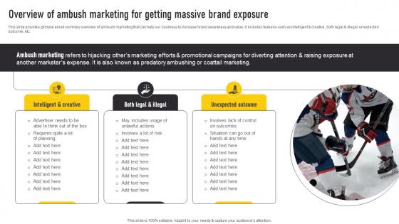 Overview Of Ambush Marketing For Getting Massive Automate Guerrilla Promotional Portrait Pdf Overview Of Ambush Marketing For Getting Massive Automate Guerrilla Promotional Portrait Pdf