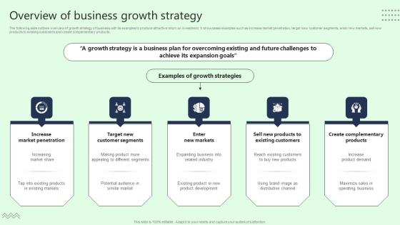 Overview Of Business Growth Strategy Download Pdf