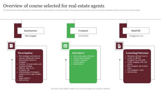 Overview Of Course Selected For Real Estate Agents Out Of The Box Real Download Pdf