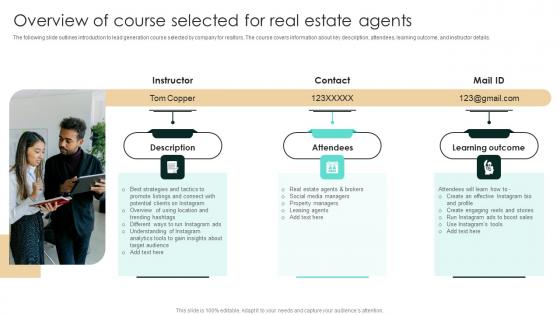 Overview Of Course Selected For Real Estate Agents Strategic Real Estate Designs Pdf Overview Of Course Selected For Real Estate Agents Strategic Real Estate Designs Pdf