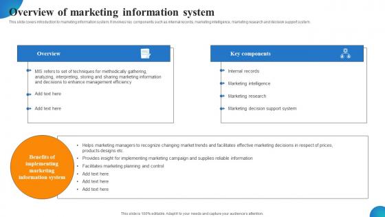 Overview Of Marketing Information System MDSS For Enhanced Portrait Pdf