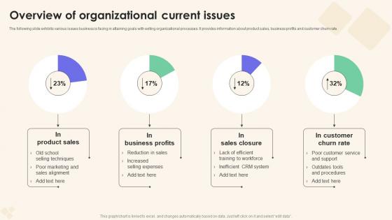 Overview Of Organizational Current Issues Sales Performance Enhancement Formats Pdf