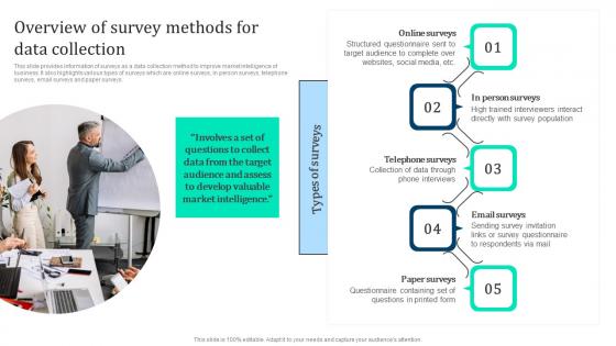 Overview Survey Methods Data Marketing Intelligence Guide Data Gathering Diagrams Pdf