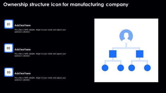 Ownership Structure Icon For Manufacturing Company Topics Pdf