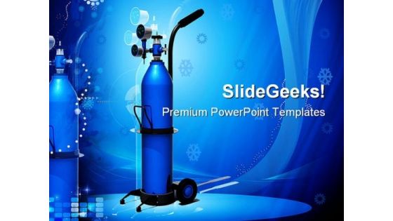 Oxygen Cylinder Science PowerPoint Backgrounds And Templates 1210