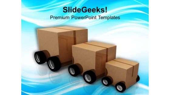 Package Car For Distribution Of Supplies PowerPoint Templates Ppt Backgrounds For Slides 0313