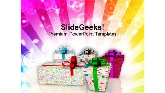 Packed Gifts On Christmas Eve PowerPoint Templates Ppt Backgrounds For Slides 0413