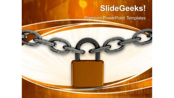 Pad Lock Security PowerPoint Templates And PowerPoint Themes 0512