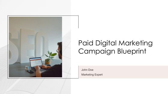 Paid Digital Marketing Campaign Blueprint PPT Example AT