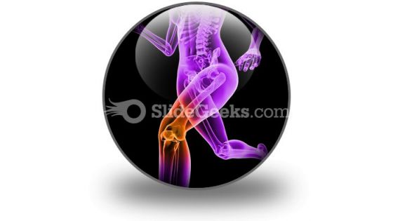 Pain In Knee PowerPoint Icon C