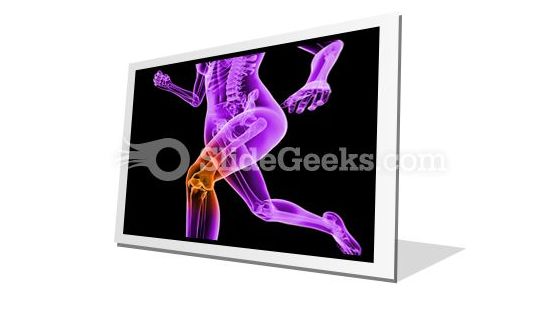 Pain In Knee PowerPoint Icon F