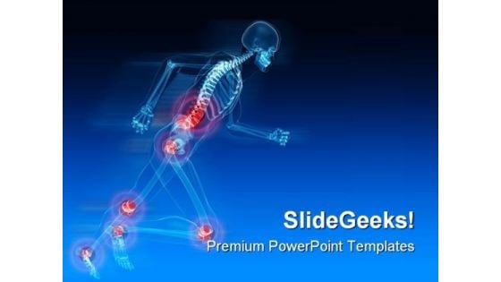 Painful Joints Medical PowerPoint Template 0610