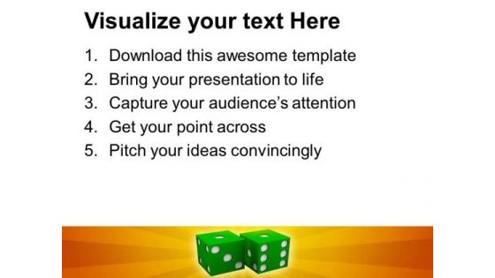Pair Of Dice Business Success PowerPoint Templates Ppt Backgrounds For Slides 0313