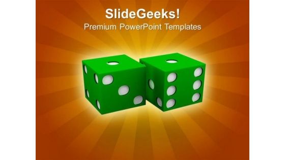 Pair Of Dice Business Success PowerPoint Templates Ppt Backgrounds For Slides 0313