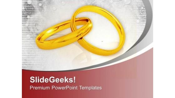 Pair Of Golden Wedding Rings PowerPoint Templates Ppt Backgrounds For Slides 0213 Pair Of Golden Wedding Rings PowerPoint Templates Ppt Backgrounds For Slides 0213