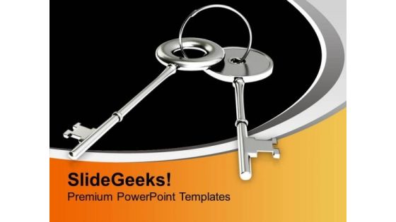 Pair Of Metallic Keys Security PowerPoint Templates Ppt Backgrounds For Slides 0213 Pair Of Metallic Keys Security PowerPoint Templates Ppt Backgrounds For Slides 0213