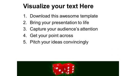 Pair Of Red Dice Showing Risk Business PowerPoint Templates Ppt Backgrounds For Slides 1212