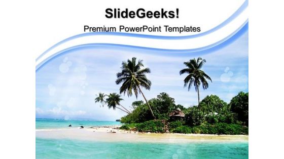 Palm Trees Beach PowerPoint Templates And PowerPoint Themes 0512