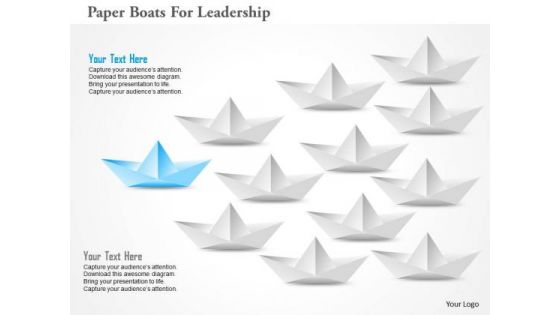 Paper Boats For Leadership PowerPoint Template