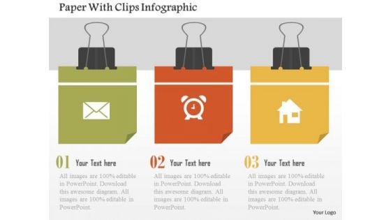 Paper With Clips Infographic Presentation Template