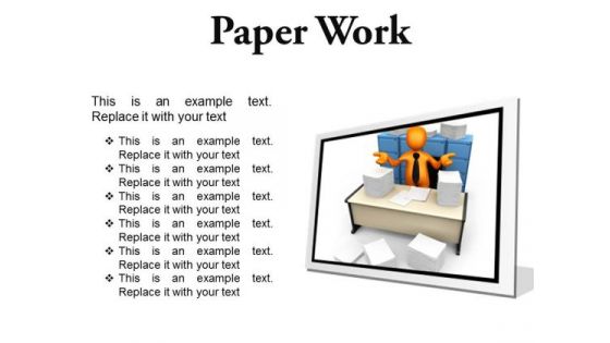 Paperwork Business PowerPoint Presentation Slides F