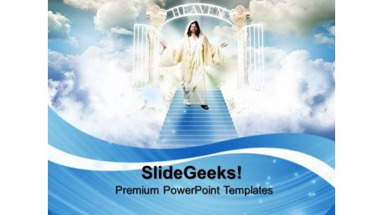 Paradise In Sky Religion PowerPoint Templates And PowerPoint Themes 0712