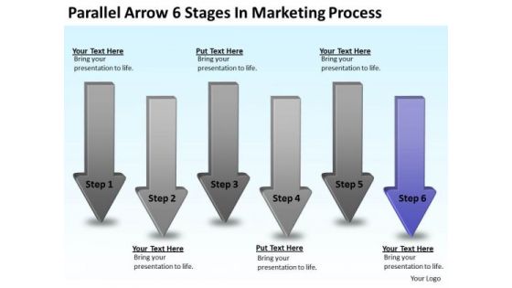 Parallel And Distributed Processing Arrow 6 Stages Marketing Ppt PowerPoint Slides